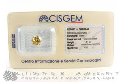 DIAMOND blister pack ct 1,51 Yellow-Brown certified by CISGEM N. 73902IAAB