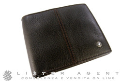 MONTBLANC portefeuille 4CC avec porte monnaie Portefeuille Cuir souple en cuir marron Ref. 103700. NEUF!