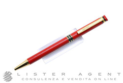 FERRARI stylo à bille en acier plaqué or et laque rouge. NEUF!
