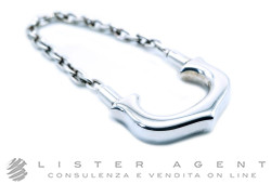 CARTIER portachiavi Decor C con catenella in argento 925 Ref. T1220109. NUOVO!