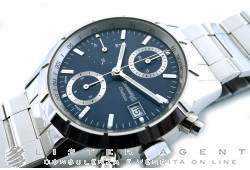 EBERHARD & CO Cheftain Cronografo Automatico in acciaio Blu AUT Ref. 31048. NUOVO!